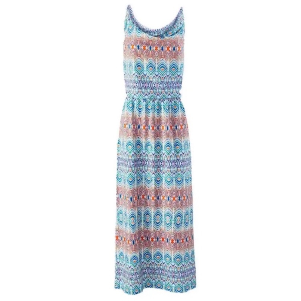 CABI | Aztec Maxi Dress Stretchy Knit Style # 317